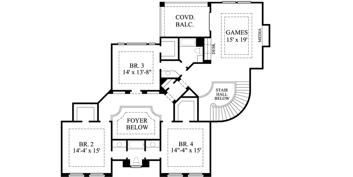 Upper/Second Floor Plan: 62-387