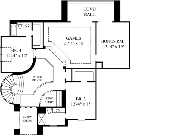 Upper/Second Floor Plan: 62-389