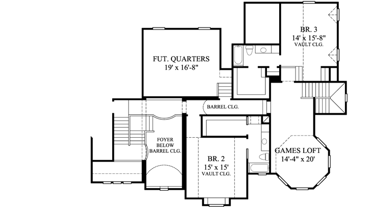 Upper/Second Floor Plan: 62-390