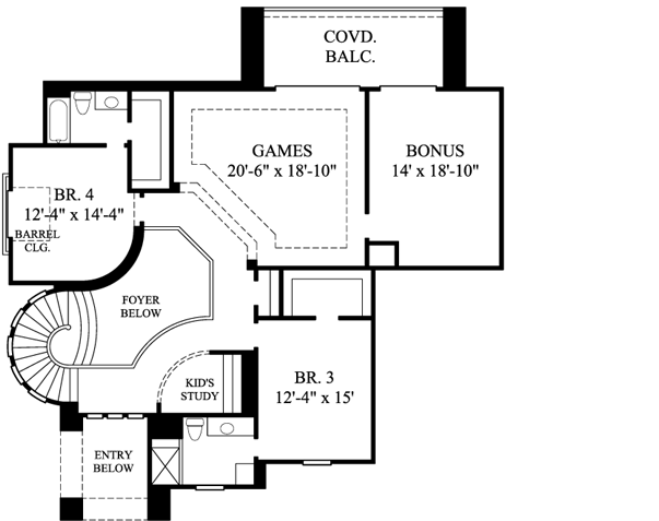 Upper/Second Floor Plan: 62-393