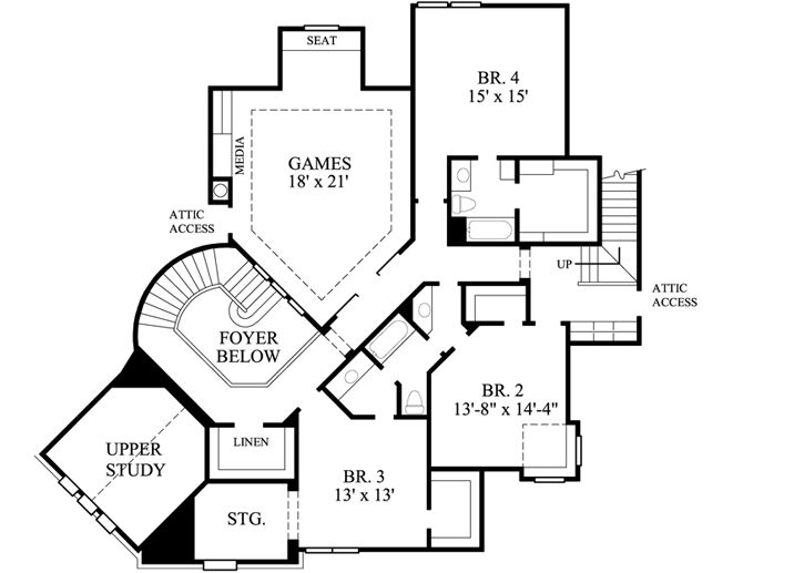 Upper/Second Floor Plan: 62-394
