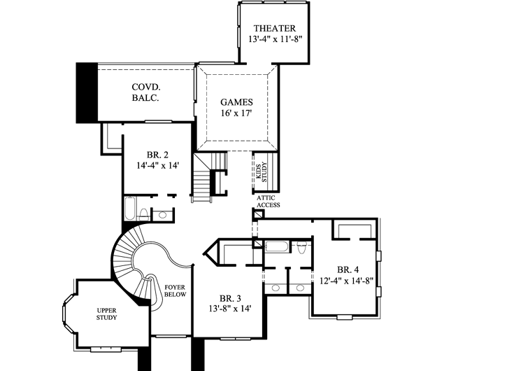 Upper/Second Floor Plan: 62-395