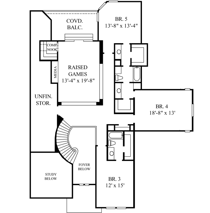 Upper/Second Floor Plan: 62-396