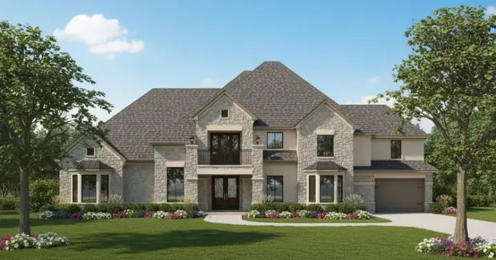 Traditional house plans 62-397 - front exterior, 5,139 sq ft, 5 bed, 4 bath house plans | Monster House Plans