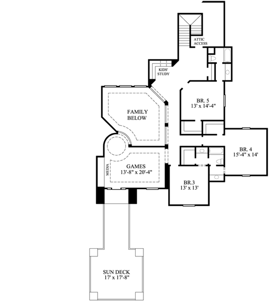 Upper/Second Floor Plan: 62-397
