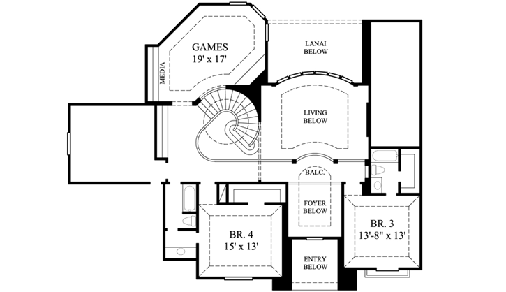 Upper/Second Floor Plan: 62-399