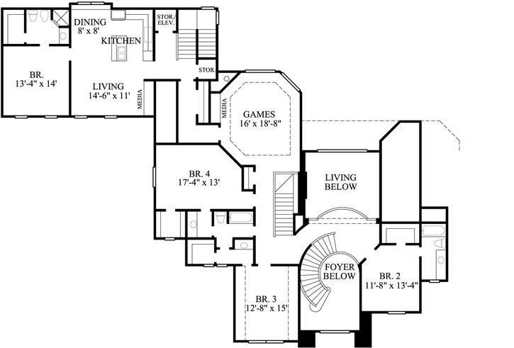 Upper/Second Floor Plan: 62-404