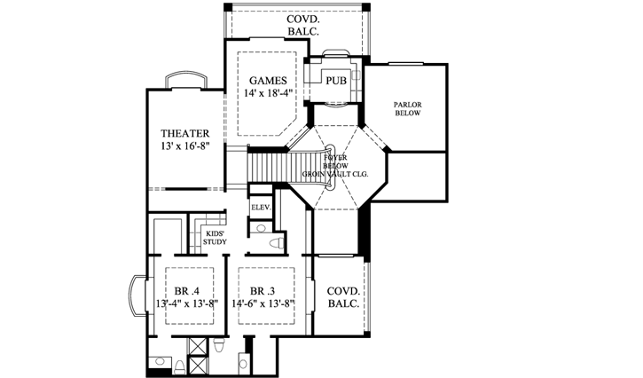 Upper/Second Floor Plan: 62-412