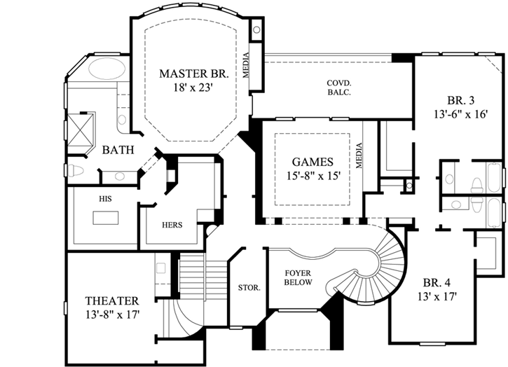 Upper/Second Floor Plan:62-413