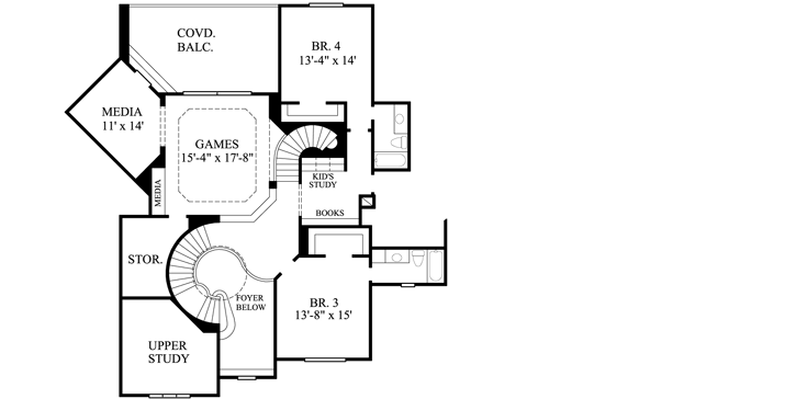 Upper/Second Floor Plan: 62-414