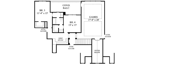 Upper/Second Floor Plan: 62-416