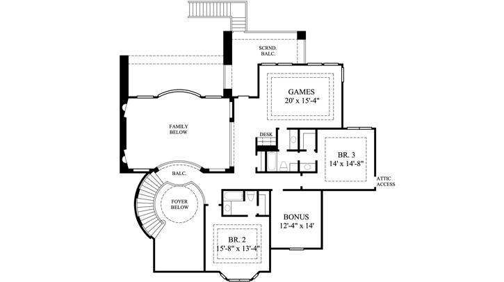 Upper/Second Floor Plan: 62-417
