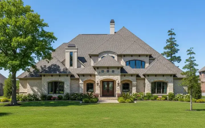 Mediterranean house plans 62-419 - front exterior, 5,074 sq ft, 4 bed, 4 bath house plans | Monster House Plans