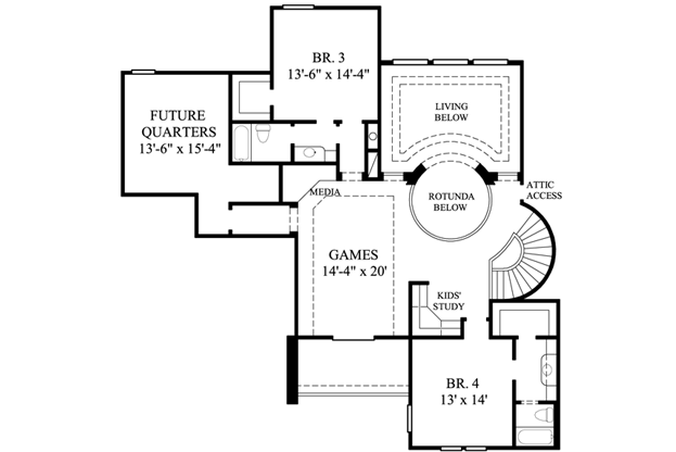 Upper/Second Floor Plan: 62-419