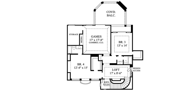 Upper/Second Floor Plan: 62-420