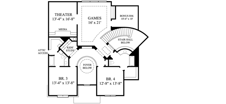 Upper/Second Floor Plan: 62-428