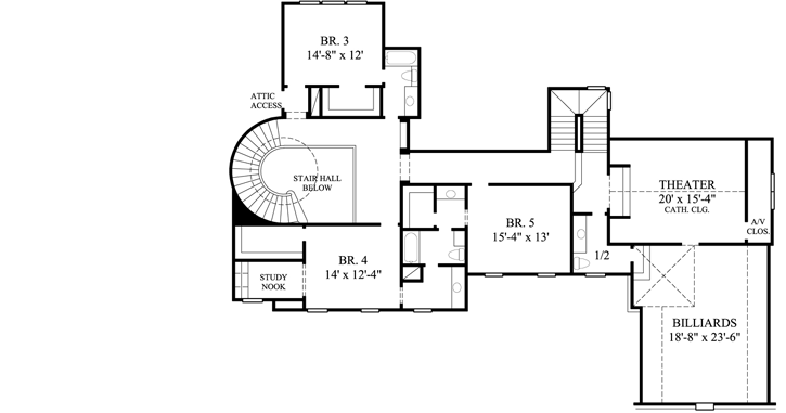 Upper/Second Floor Plan: 62-430