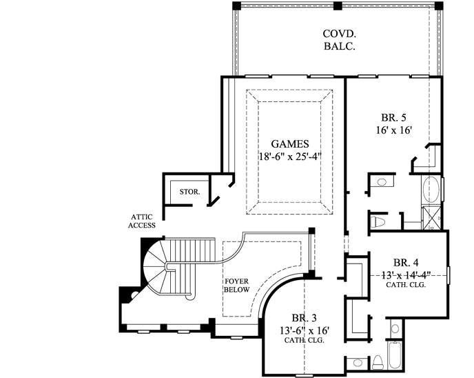 Upper/Second Floor Plan: 62-433