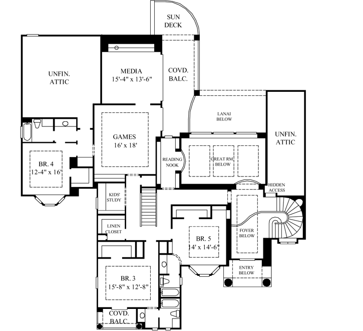 Upper/Second Floor Plan: 62-434