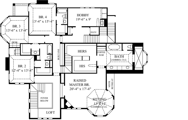 Upper/Second Floor Plan: 62-435