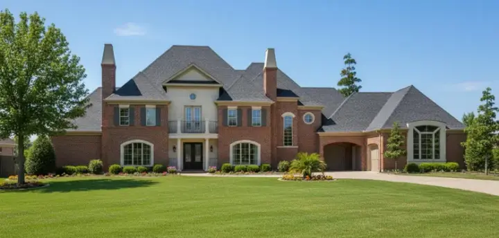 Traditional house plans 62-437 - front exterior, 5,379 sq ft, 4 bed, 4 bath house plans | Monster House Plans