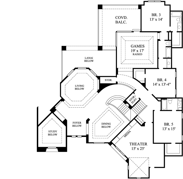 Upper/Second Floor Plan: 62-439