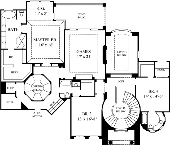 Upper/Second Floor Plan: 62-440