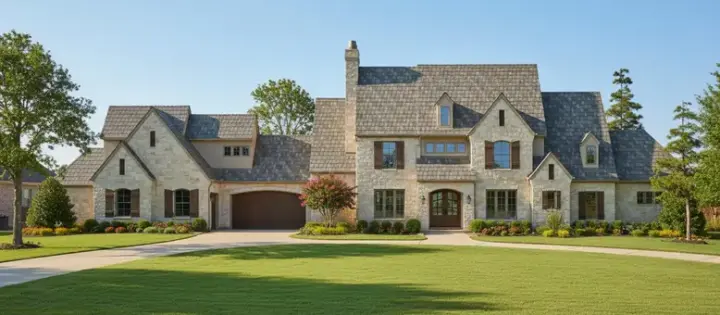 Farmhouse house plans 62-441 - front exterior, 5,400 sq ft, 4 bed, 4 bath house plans | Monster House Plans