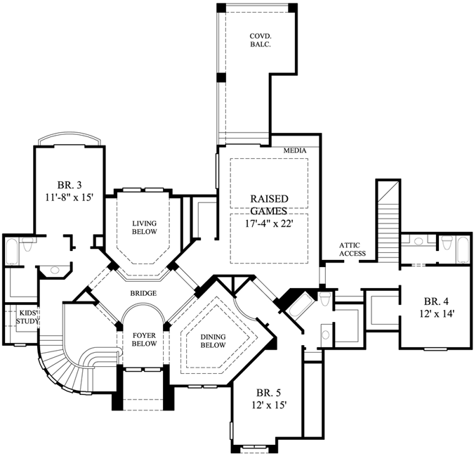 Upper/Second Floor Plan: 62-442