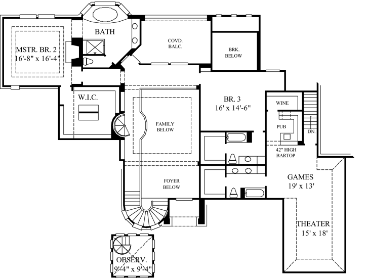 Upper/Second Floor Plan: 62-443