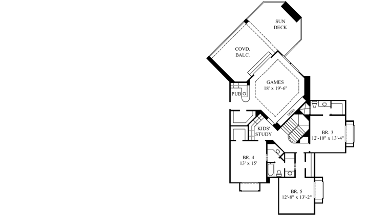 Upper/Second Floor Plan: 62-445
