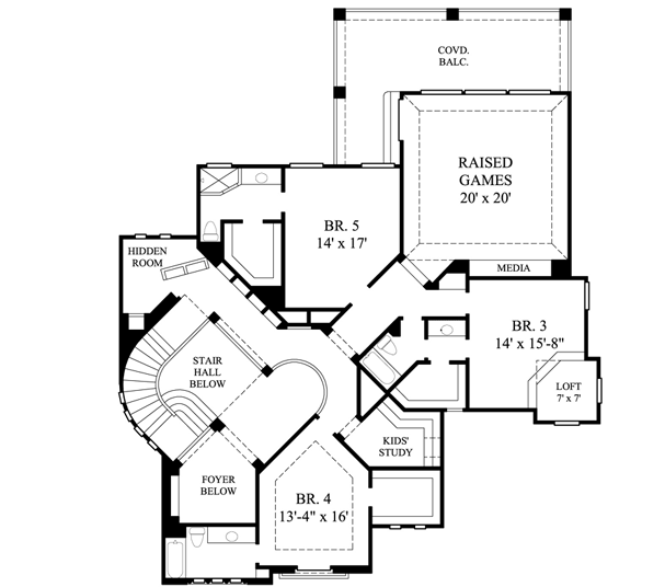 Upper/Second Floor Plan: 62-446