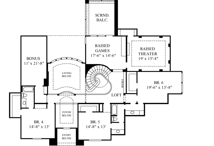Upper/Second Floor Plan: 62-453