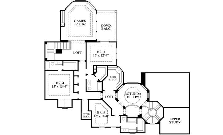 Upper/Second Floor Plan: 62-458