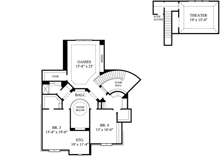 Upper/Second Floor Plan: 62-461
