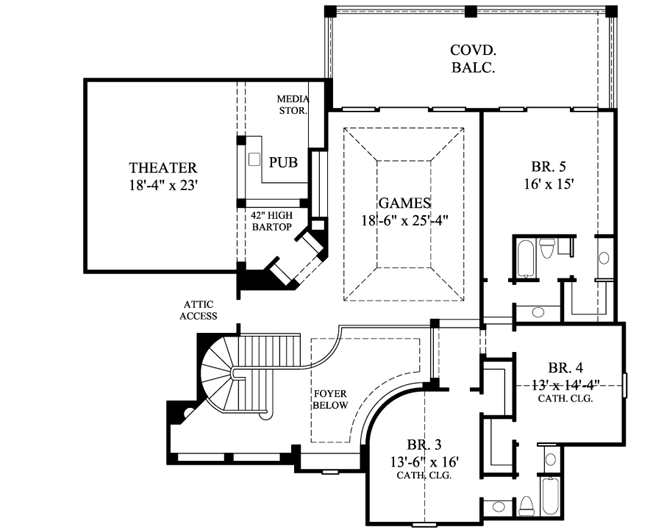 Upper/Second Floor Plan: 62-463