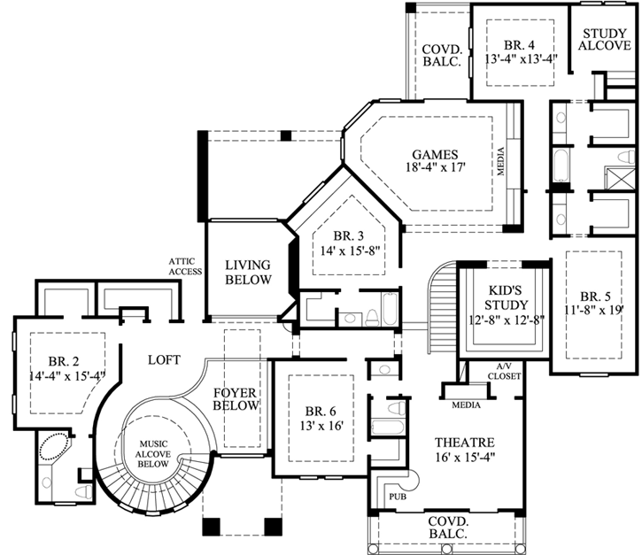 Upper/Second Floor Plan: 62-466