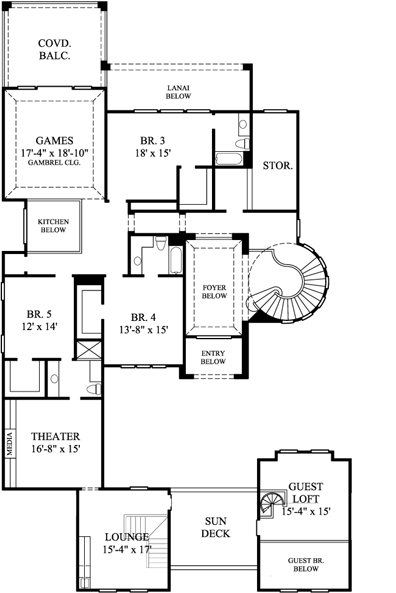 Upper/Second Floor Plan: 62-475