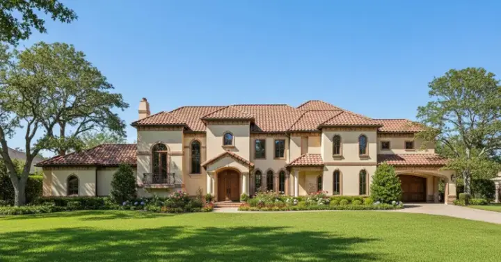 Mediterranean house plans 62-476 - front exterior, 6,792 sq ft, 5 bed, 5 bath house plans | Monster House Plans