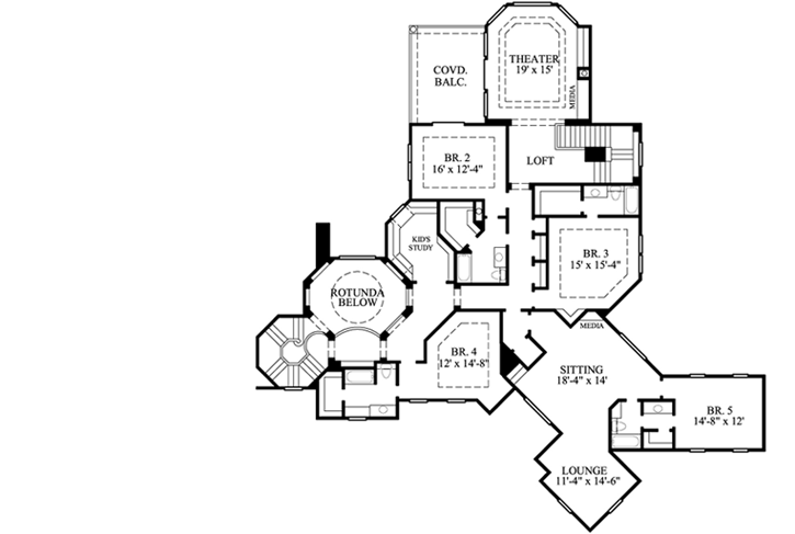Upper/Second Floor Plan: 62-476