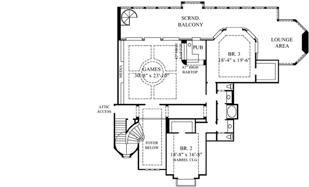 Upper/Second Floor Plan: 62-487