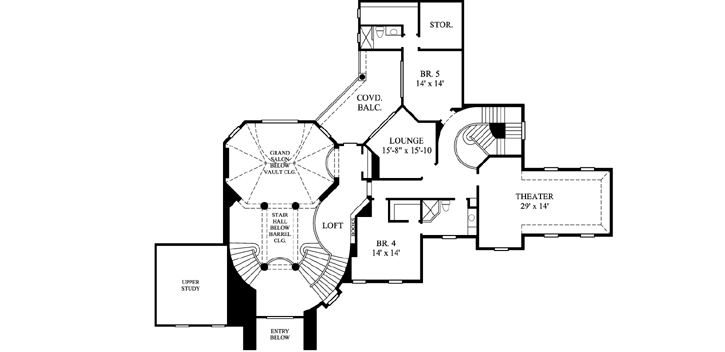 Upper/Second Floor Plan: 62-491