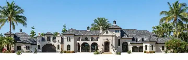 Mediterranean house plans 62-495 - front exterior, 9,166 sq ft, 6 bed, 6 bath house plans | Monster House Plans