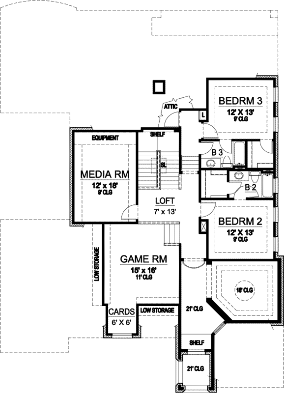 Upper/Second Floor Plan: 63-109