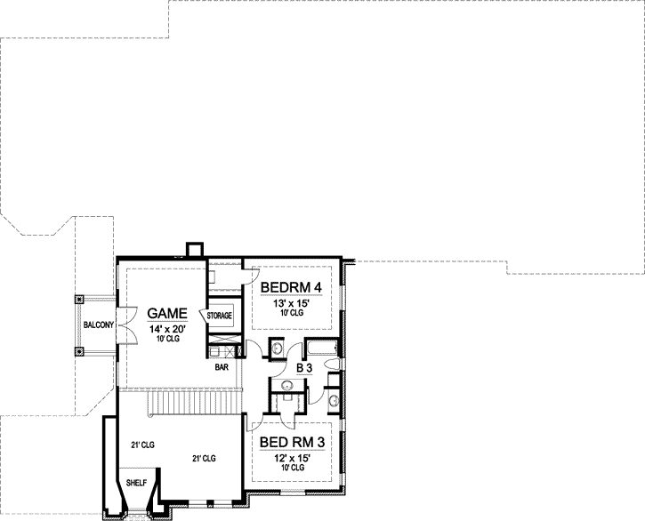 Upper/Second Floor Plan: 63-119