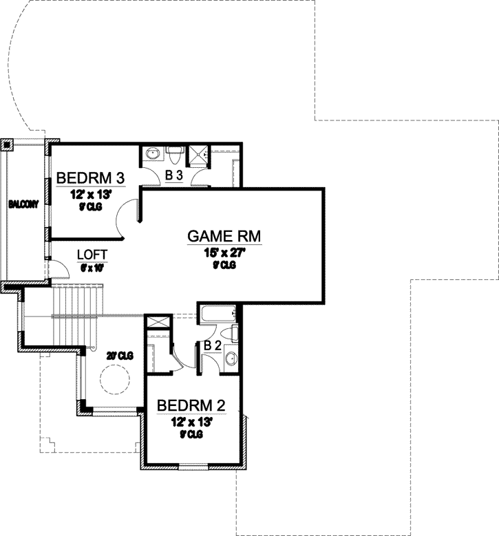 Upper/Second Floor Plan: 63-122