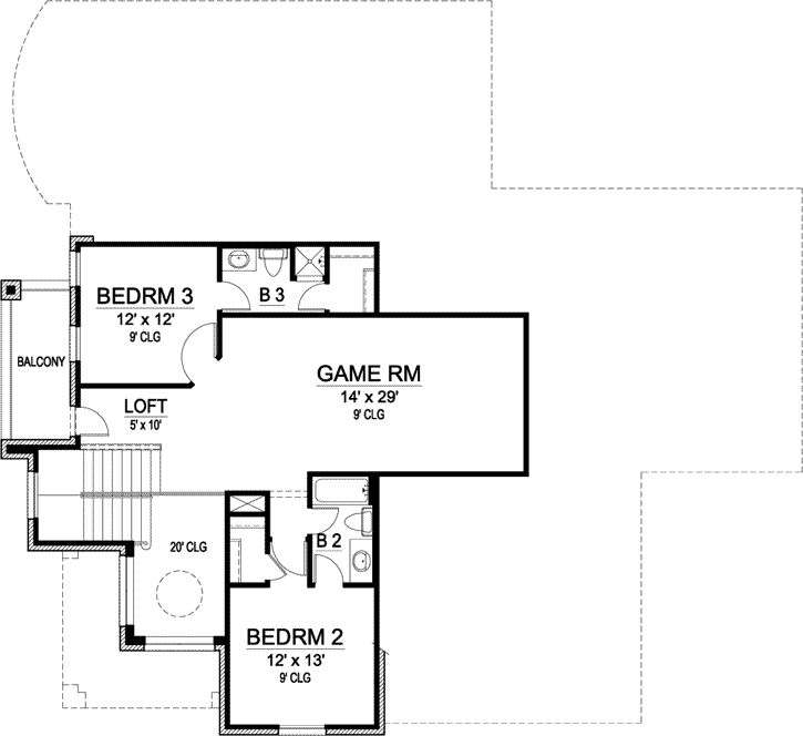 Upper/Second Floor Plan: 63-124