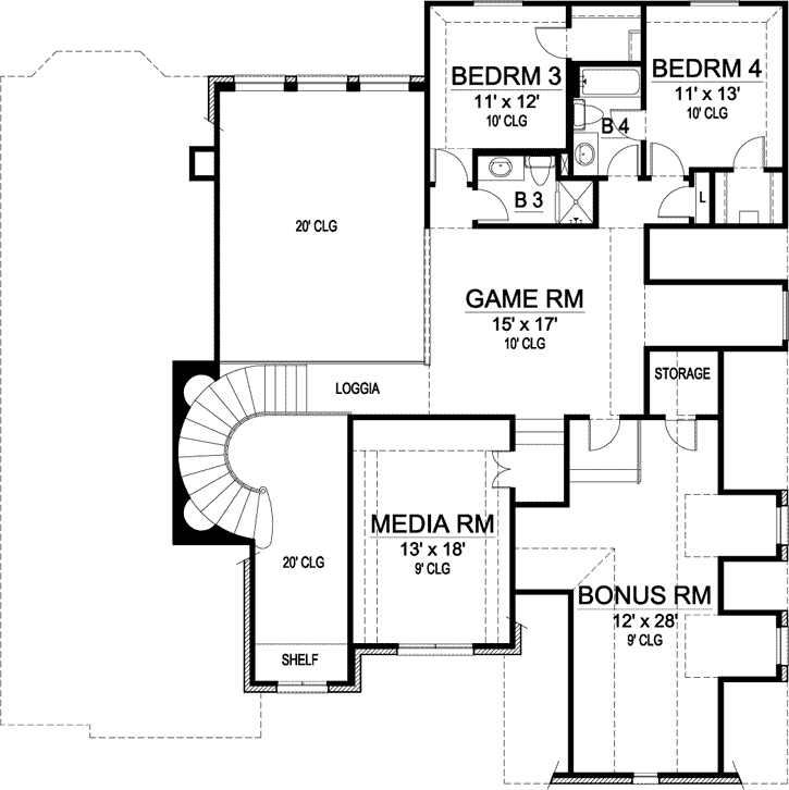 Upper/Second Floor Plan: 63-131