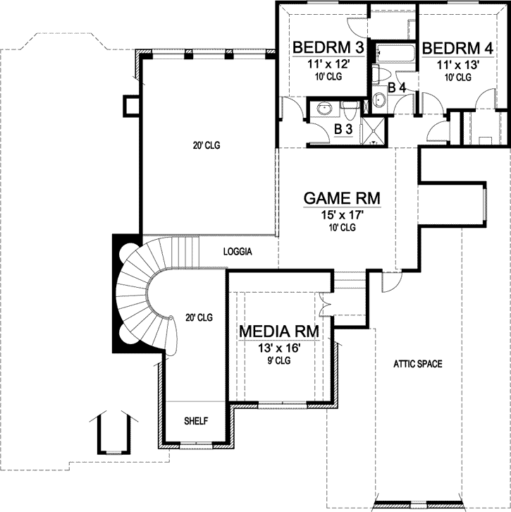 Upper/Second Floor Plan: 63-132