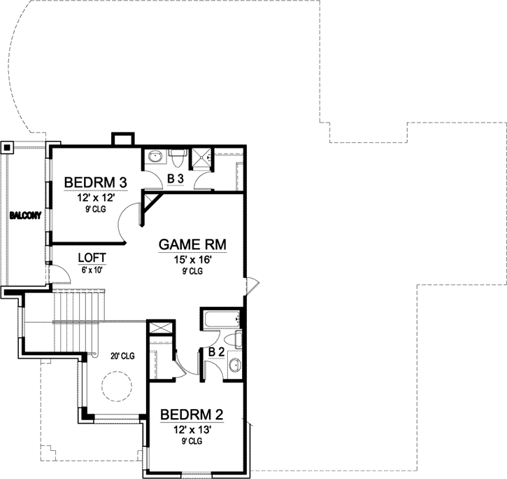 Upper/Second Floor Plan: 63-134